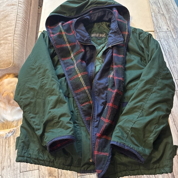 Vintage 90s Hooded Plaid Women’s Jacket - Picture 1 of 4